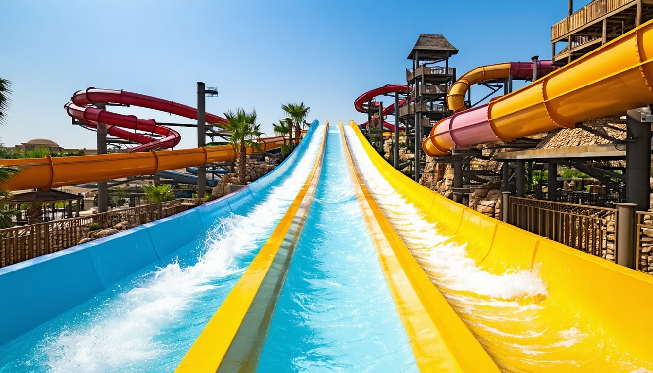 Record-breaking waterslides at Aquaventure World Dubai