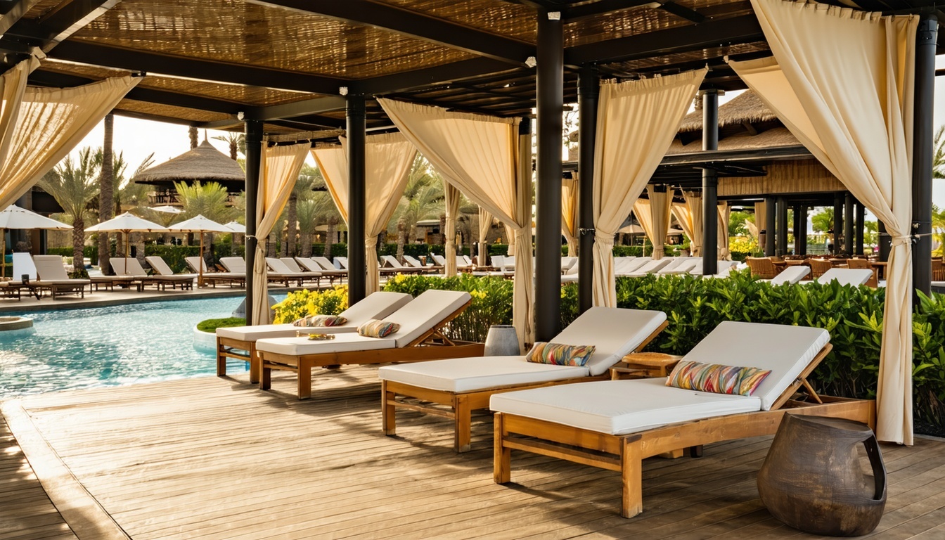 Luxury cabanas and relaxation areas at Aquaventure World Dubai